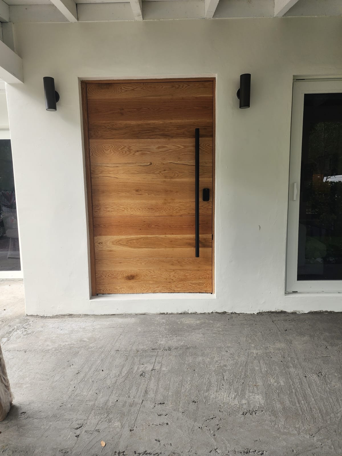 Modern Wood Pivot Entry