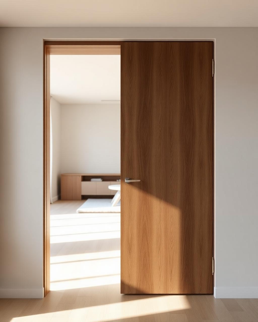 Flush interior door